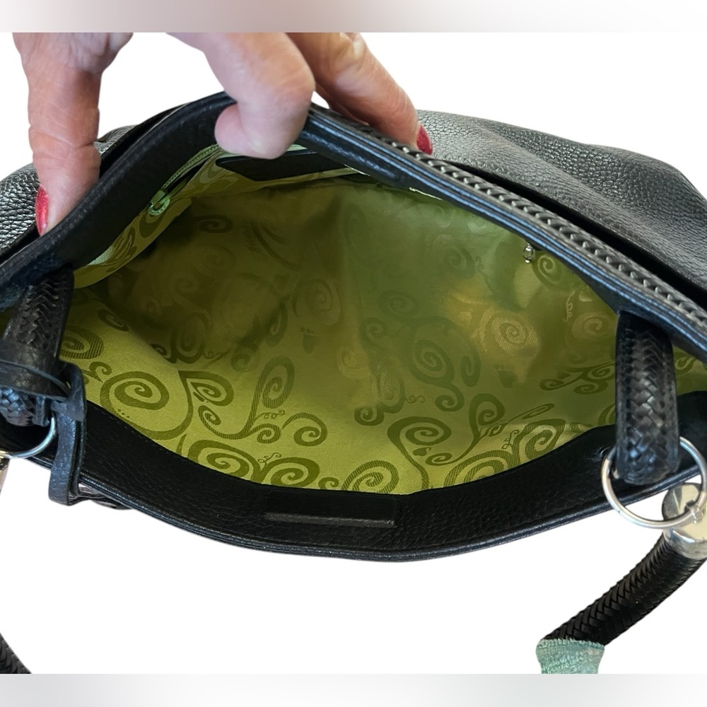 Brighton Black Leather Shoulder Bag #D224538 - Picture 3 of 12